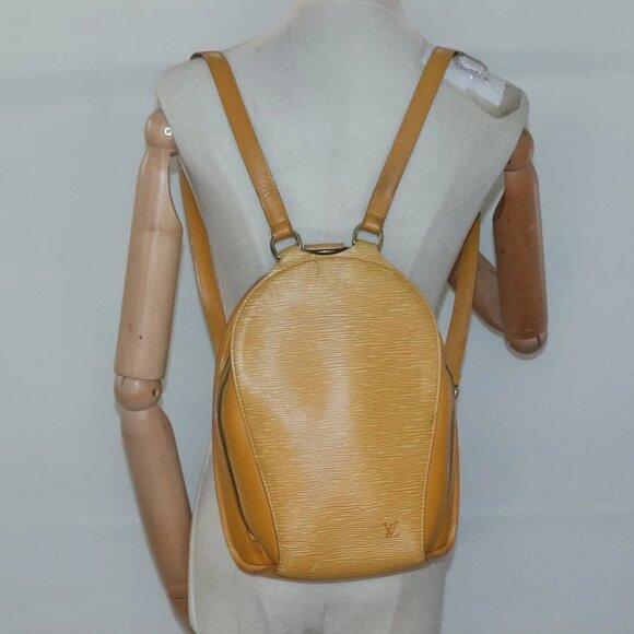 LOUIS VUITTON Epi Mabillon Backpack Yellow LV Auth - Picture 14 of 16